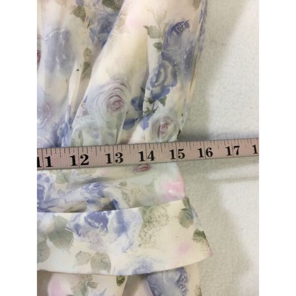 AW BRIDAL SZ 10 L azure purple print floral Cassidy formal party maxi dress B60 - Picture 7 of 9